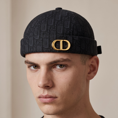🧢✨ Christian Dior Oblique Black Docker Cap