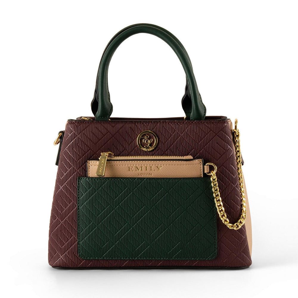 Emily Loran Colorblock Structured Handbag 👜✨💚