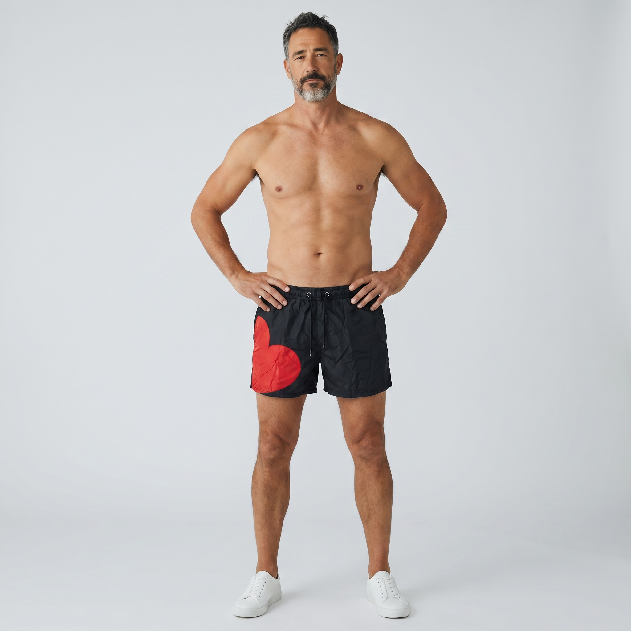 AMI Paris Heart Print Men’s Swim Shorts ❤️🖤