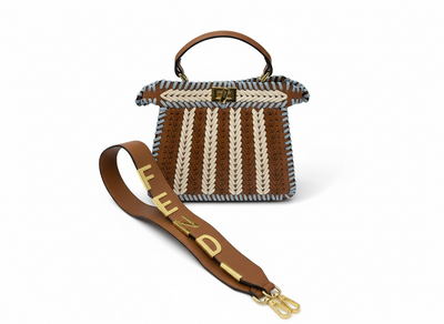 FENDI Woven Mini Top Handle Bag 🤎✨ | Artisan Statement Piece