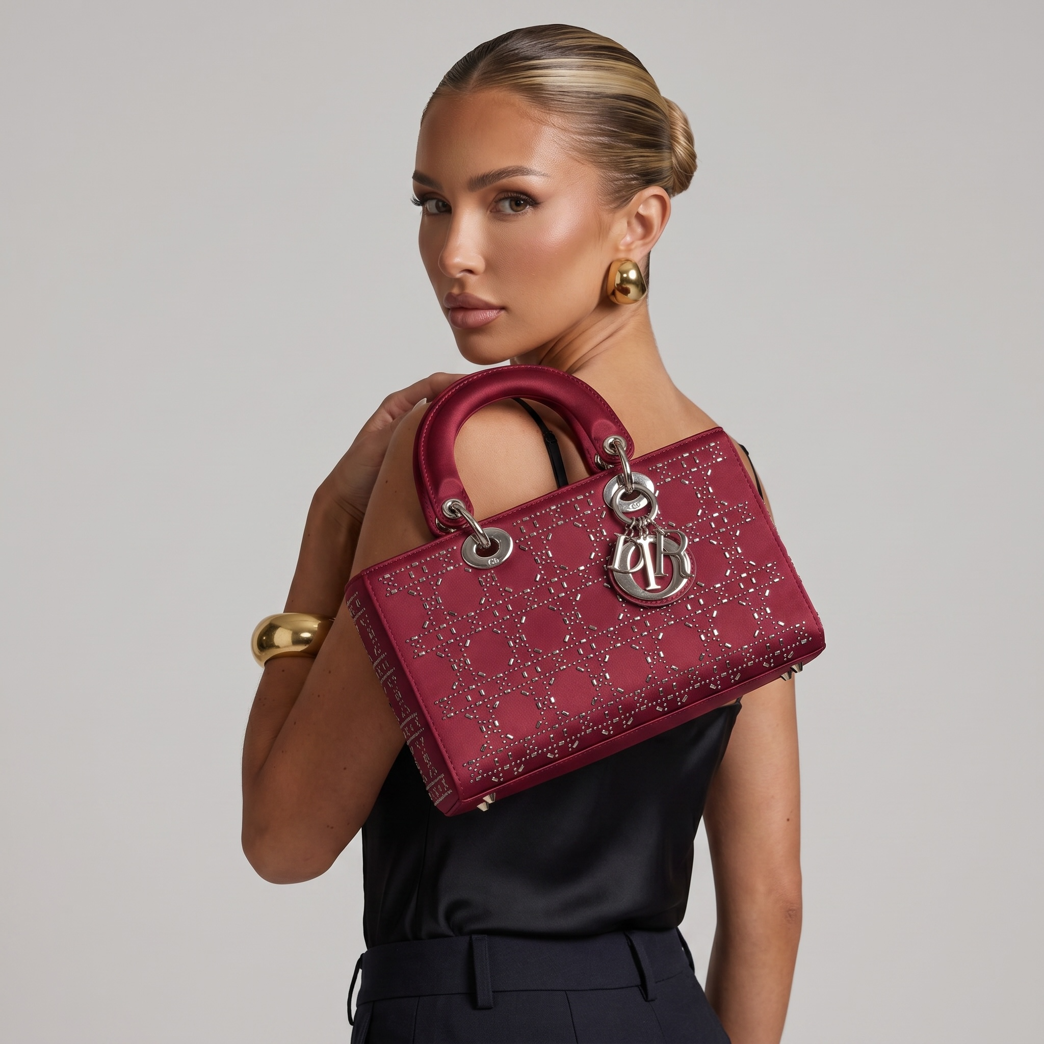 ❤️ Dior Lady Dior Studded Cannage Bag – Ruby Red Edition ❤️