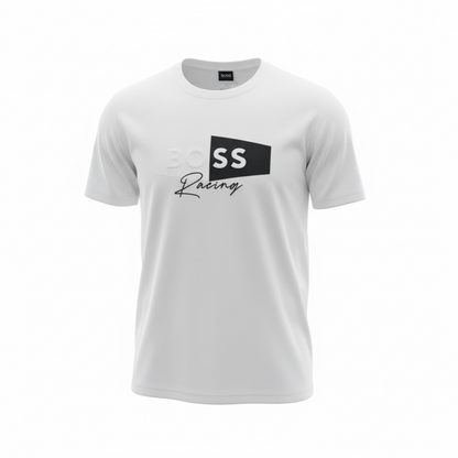 BOSS Racing White Logo T-Shirt 🤍🏁 Modern Sport Luxe