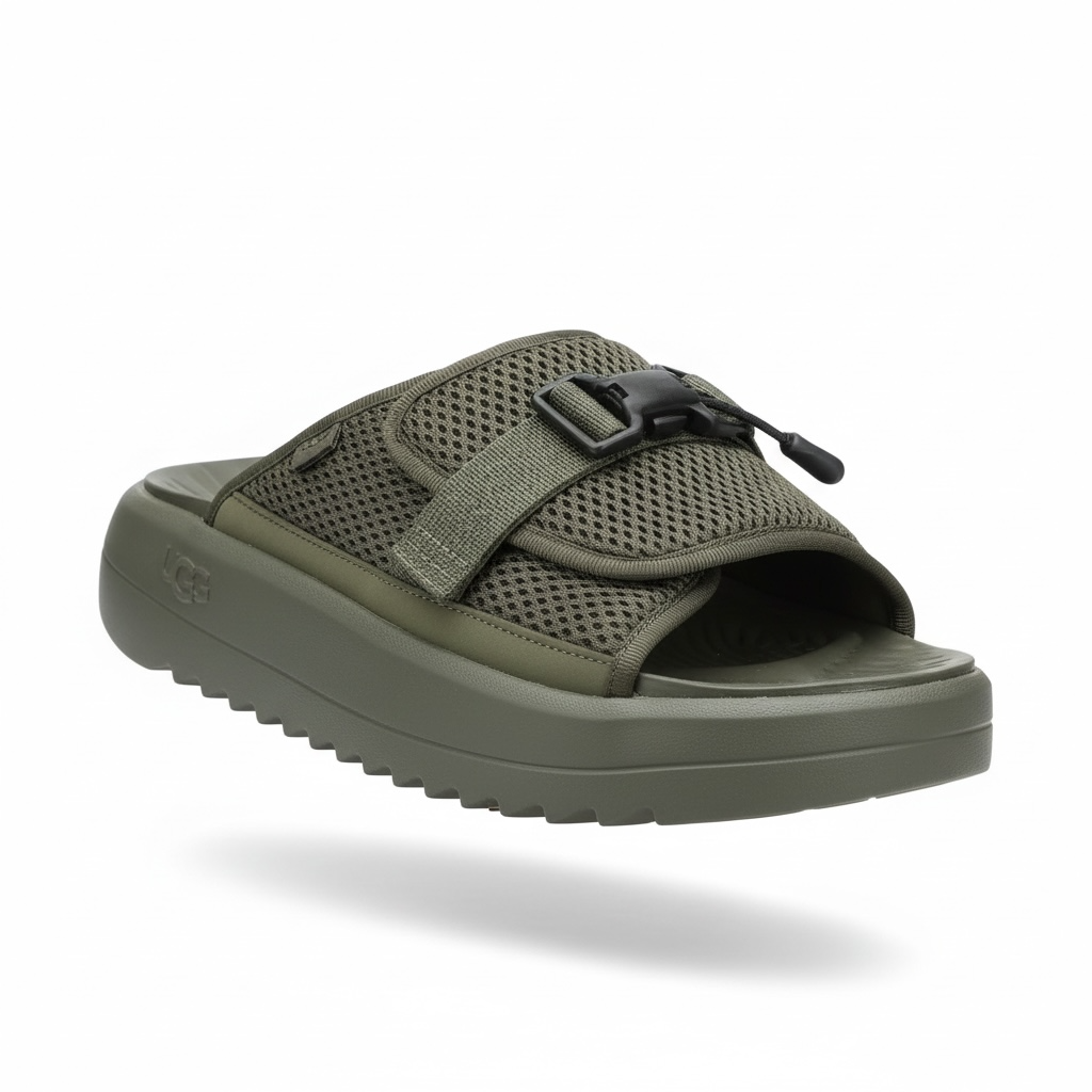 UGG Tactical Mesh Slide Sandals – Olive Green 🪖✨