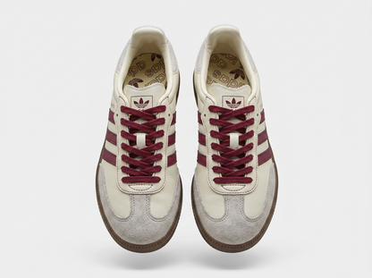 Adidas Samba Cream & Burgundy 👟🤍🍷