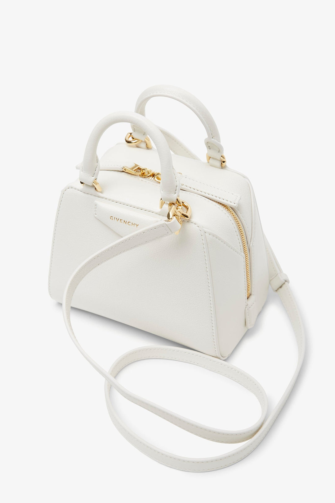 Givenchy Mini Top Handle Bag White with Gold Charm 🤍✨🔗