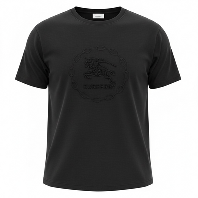 Burberry Black Embossed Logo T-Shirt 🖤✨ Ultra Minimal Edition
