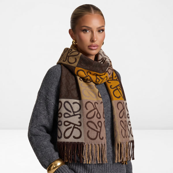 Loewe Scarf – Brown Anagram Jacquard 🧣