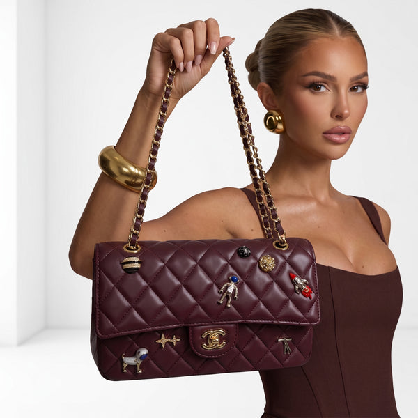 Chanel Flap Bag – Burgundy Quilted 👜
