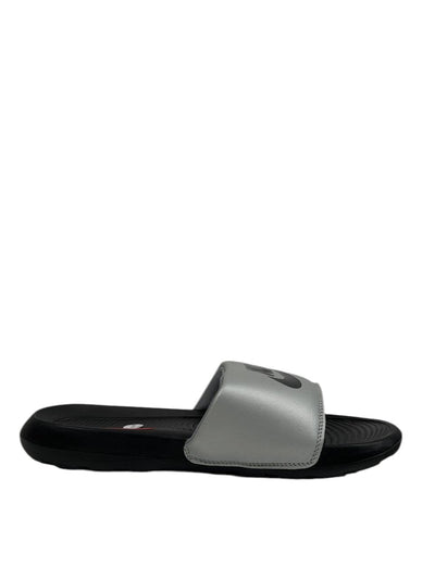 NIKE Comfort Slides – Grey & Black Edition 🖤⚡