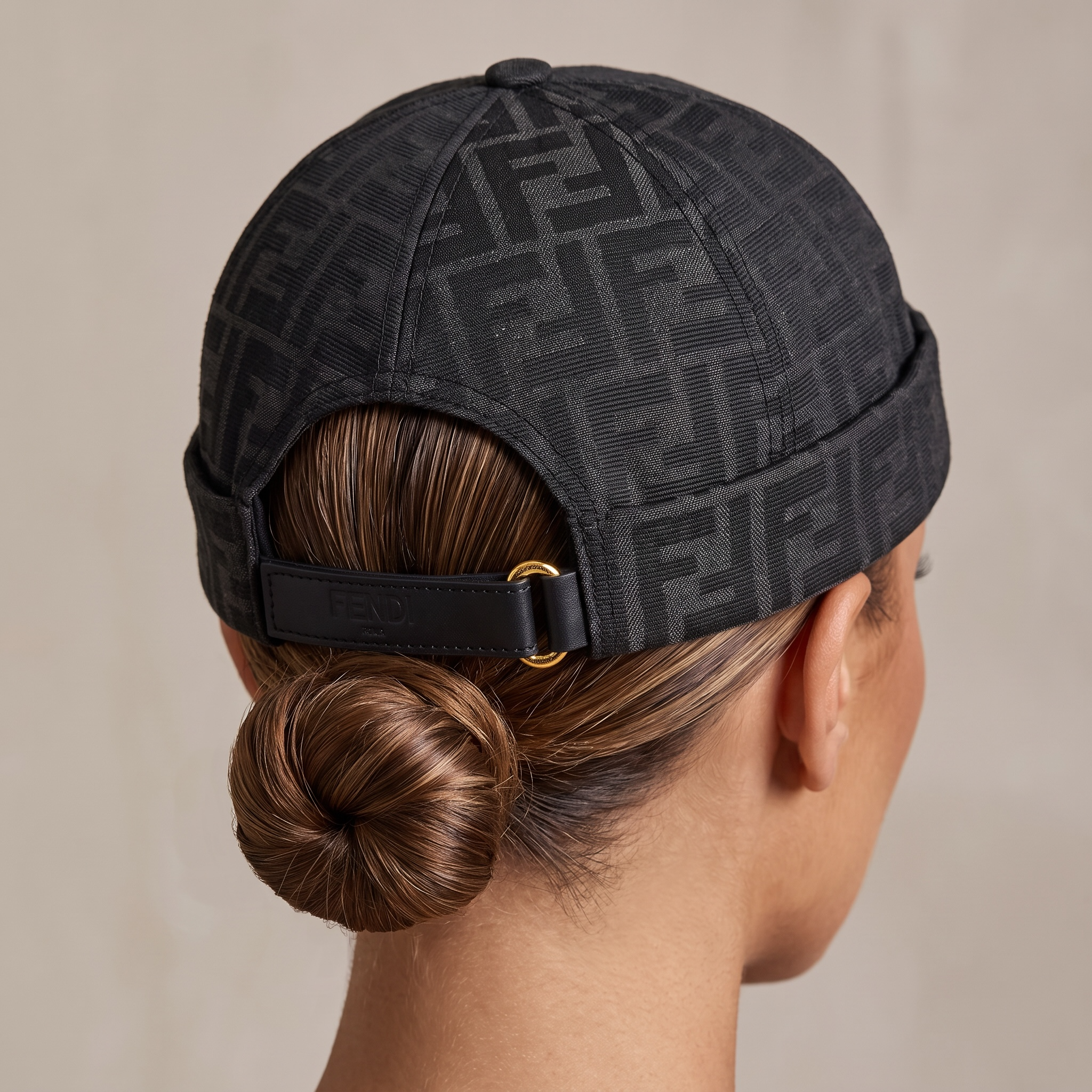 🧢🖤 Fendi FF Monster Black Docker Cap