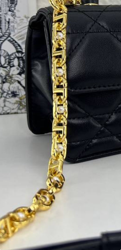 Dior Caro Mini Bag  Cannage Leather with Gold Hardware