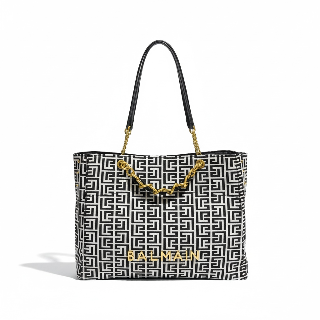 Balmain Monogram Tote Set 🖤🤍✨ | Designer Handbag & Wallet