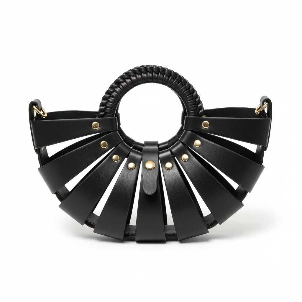 🖤 Bottega Veneta Black Shell Top Handle Bag – Sculptural Designer Handbag ✨