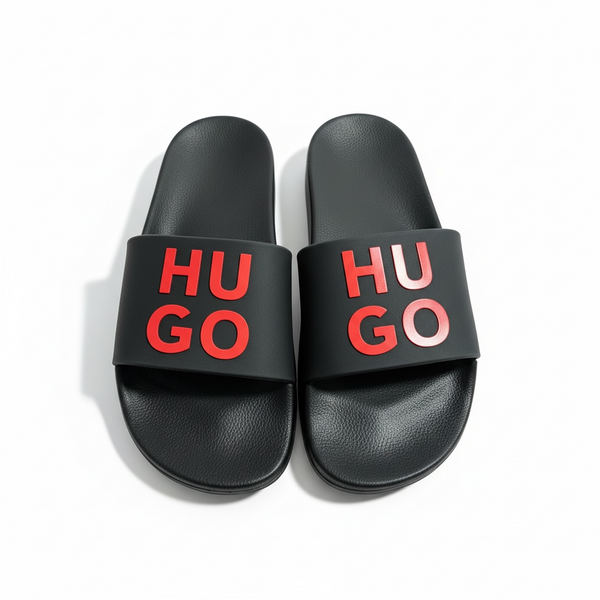 HUGO Logo Slides – Black & Red Edition 🔴🖤