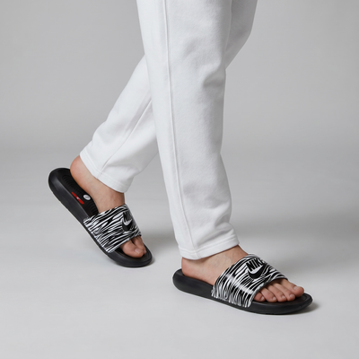 NIKE Zebra Slide Sandals – Black & White Edition 🖤⚡