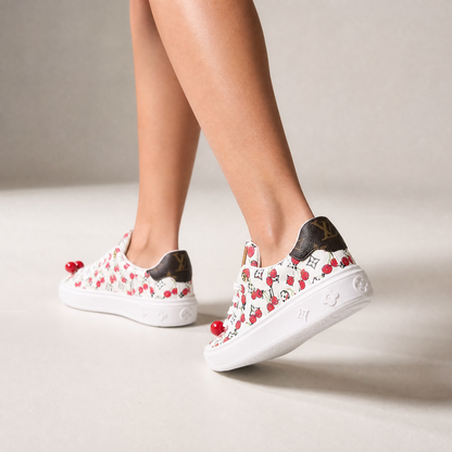 Louis Vuitton Cherry Blossom Monogram Platform Sneakers 🍒🤍