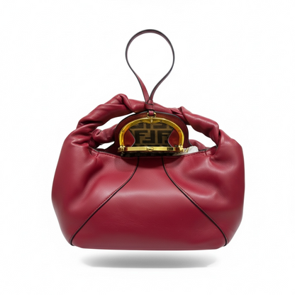 FENDI Burgundy Knot Handle Leather Bag ❤️✨