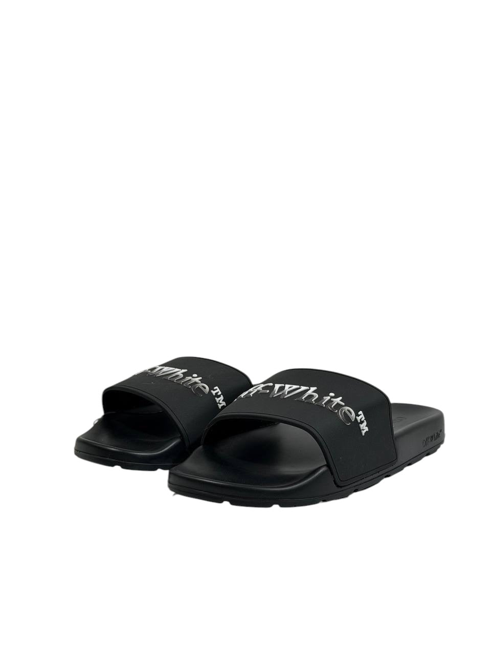 OFF-WHITE Slides – Black Logo Edition 🖤⚡