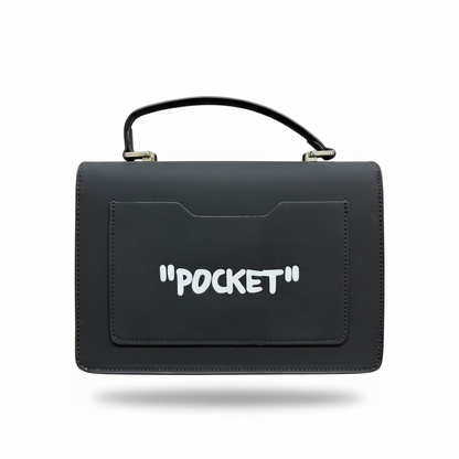🖤 Off-White “Personal Property” Arrow Lock Handbag – Statement Top Handle Bag
