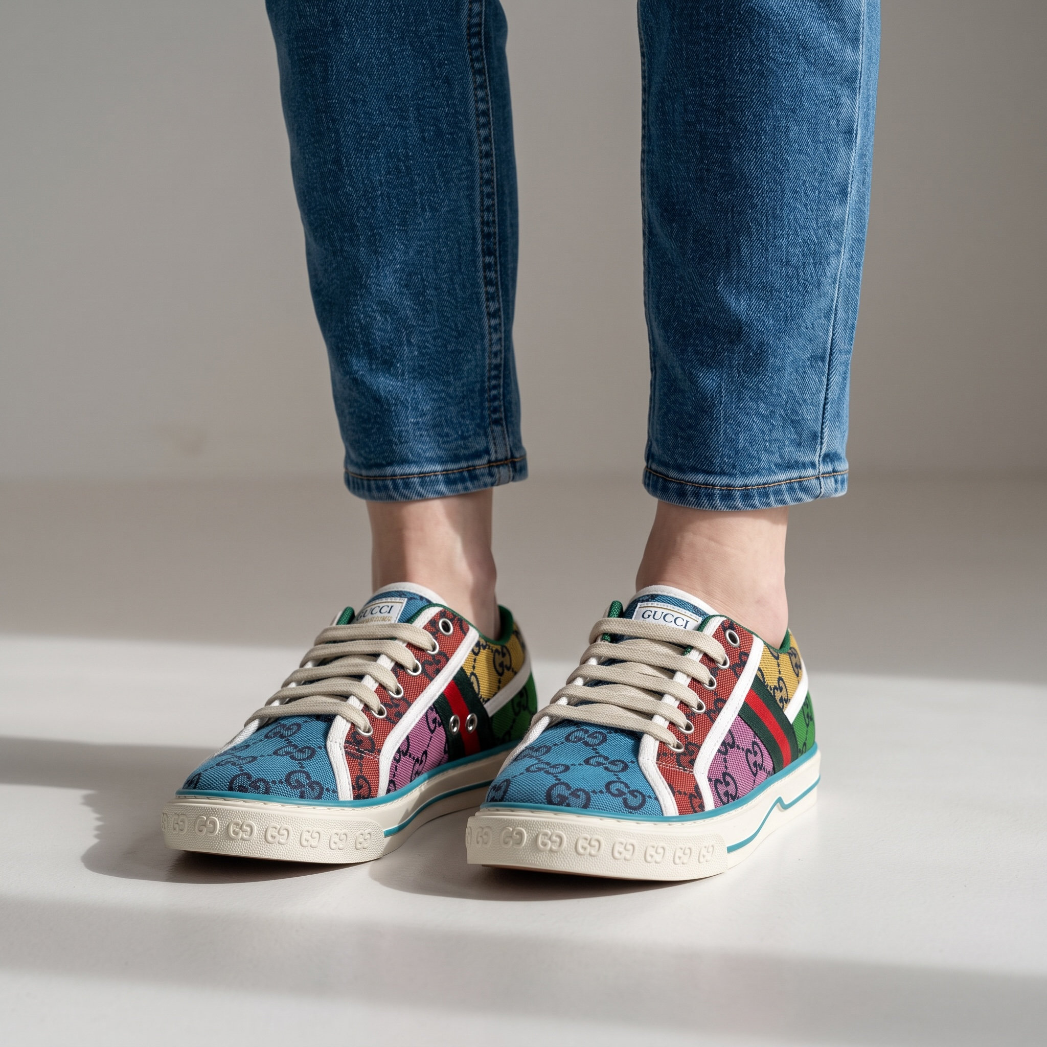 Gucci Tennis 1977 Multicolor Monogram Sneakers