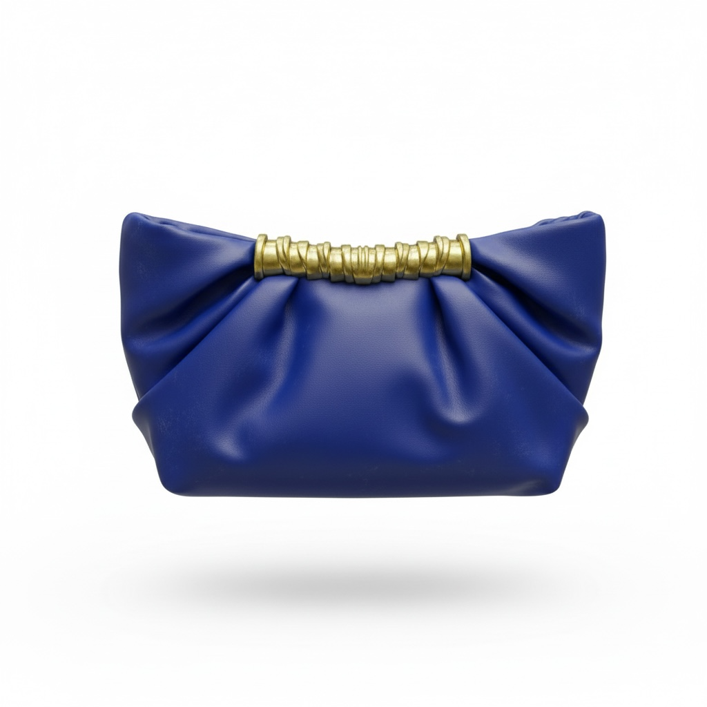 JW PEI Ruched Clutch Bag – Electric Blue 💙✨ | Statement Glam Piece