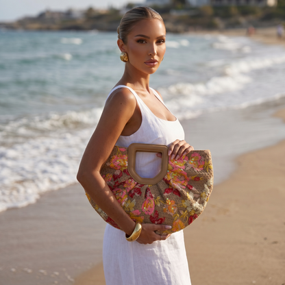 Floral Embroidered Beach Tote Bag 🌺👜🏖️