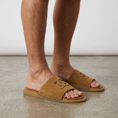 Dolce & Gabbana Brown Suede Slides – Luxury Comfort