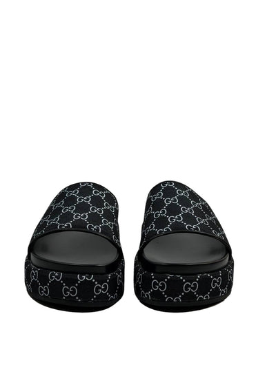 GUCCI GG Canvas Slide Sandals – Black Monogram Edition 🖤🌀