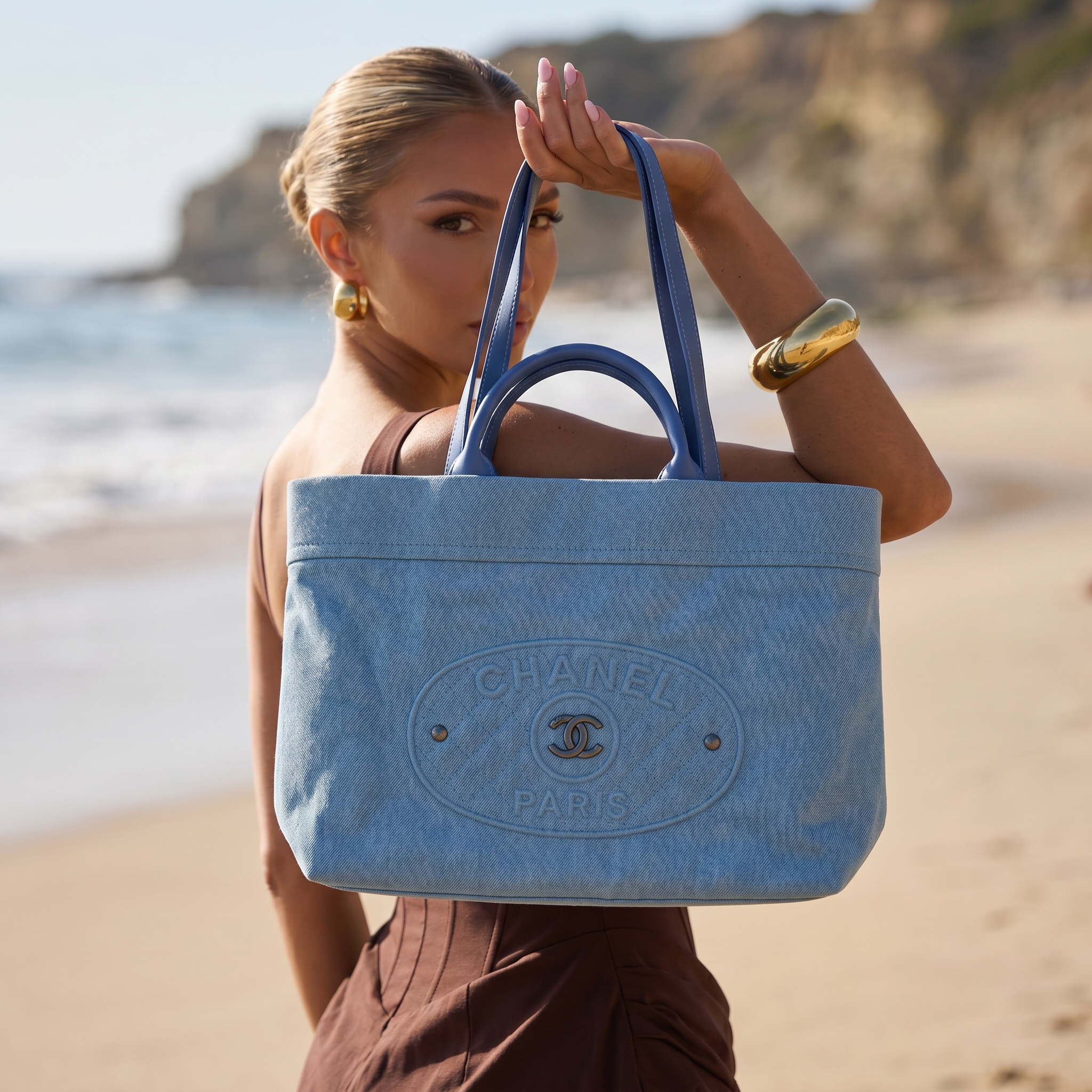 Chanel Denim Beach Tote Bag 💙🏖️✨