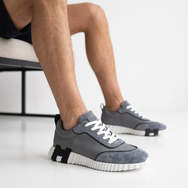 Hermes Trainer – Grey Chunky Runner Low-Top 👟