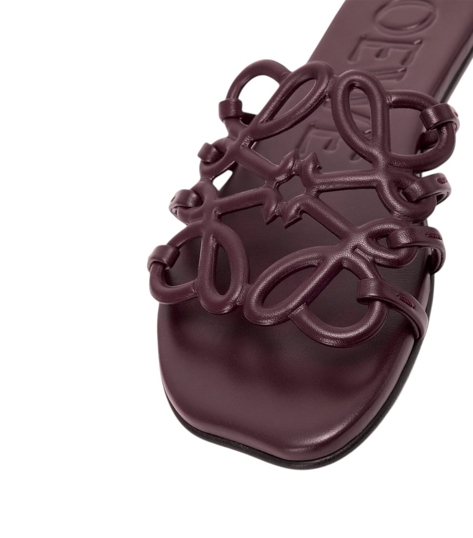 LOEWE Anagram Slide Sandals 🍷✨ | Elegant Minimal Statement