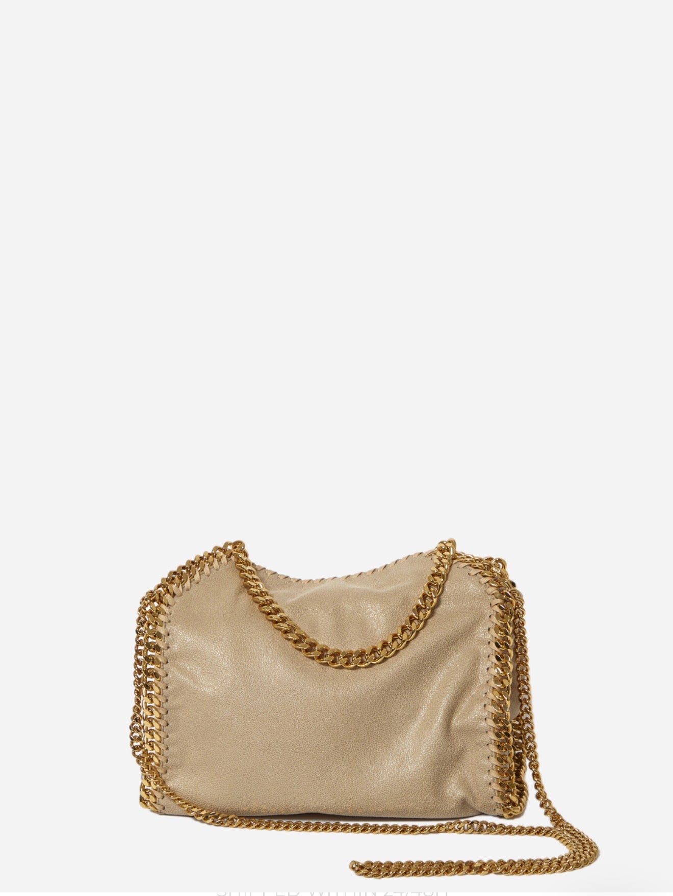 STELLA McCartney Falabella Mini Tote – Gold Metallic ✨