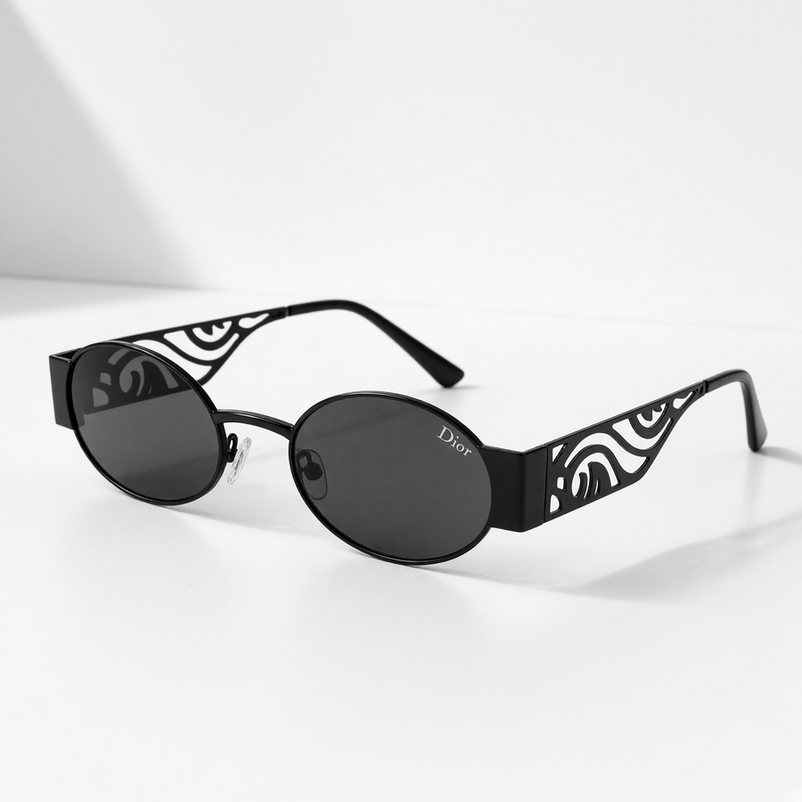 Dior Round Sunglasses – Black Filigree