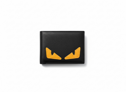 Fendi Monster Eyes Leather Bifold Wallet 🖤👀✨