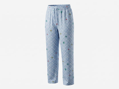 💙 Louis Vuitton Monogram Silk Lounge Pants