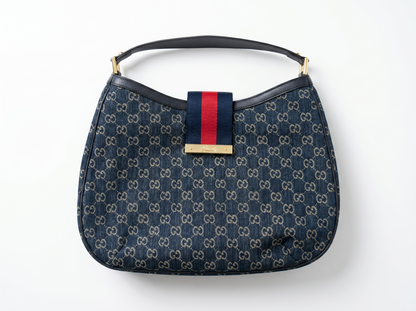 👜 Gucci Ophidia GG Denim Hobo Bag – Blue Monogram Edition 👜