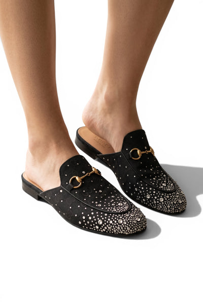 GUCCI Crystal Horsebit Mules 🖤✨ | Glam Statement Luxury