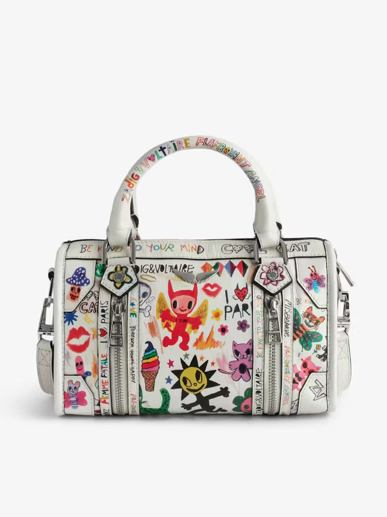 Zadig & Voltaire Graffiti Mini Bowling Bag – Playful Edition 🎨✨