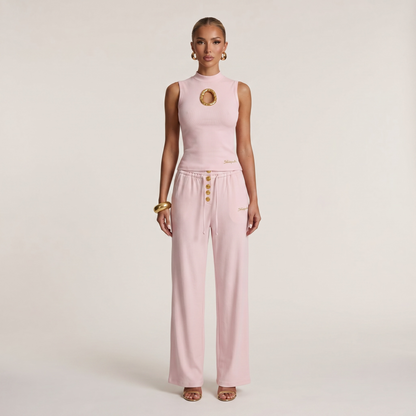 : Schiaparelli Blush Pink Gold Ring Lounge Set 🩷✨💛🔥