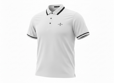 Armani Exchange White Polo Shirt 🤍🖤 Clean Contrast Essential