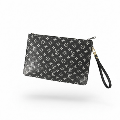 Louis Vuitton Monogram Wristlet Pouch – Black & Grey 🖤✨
