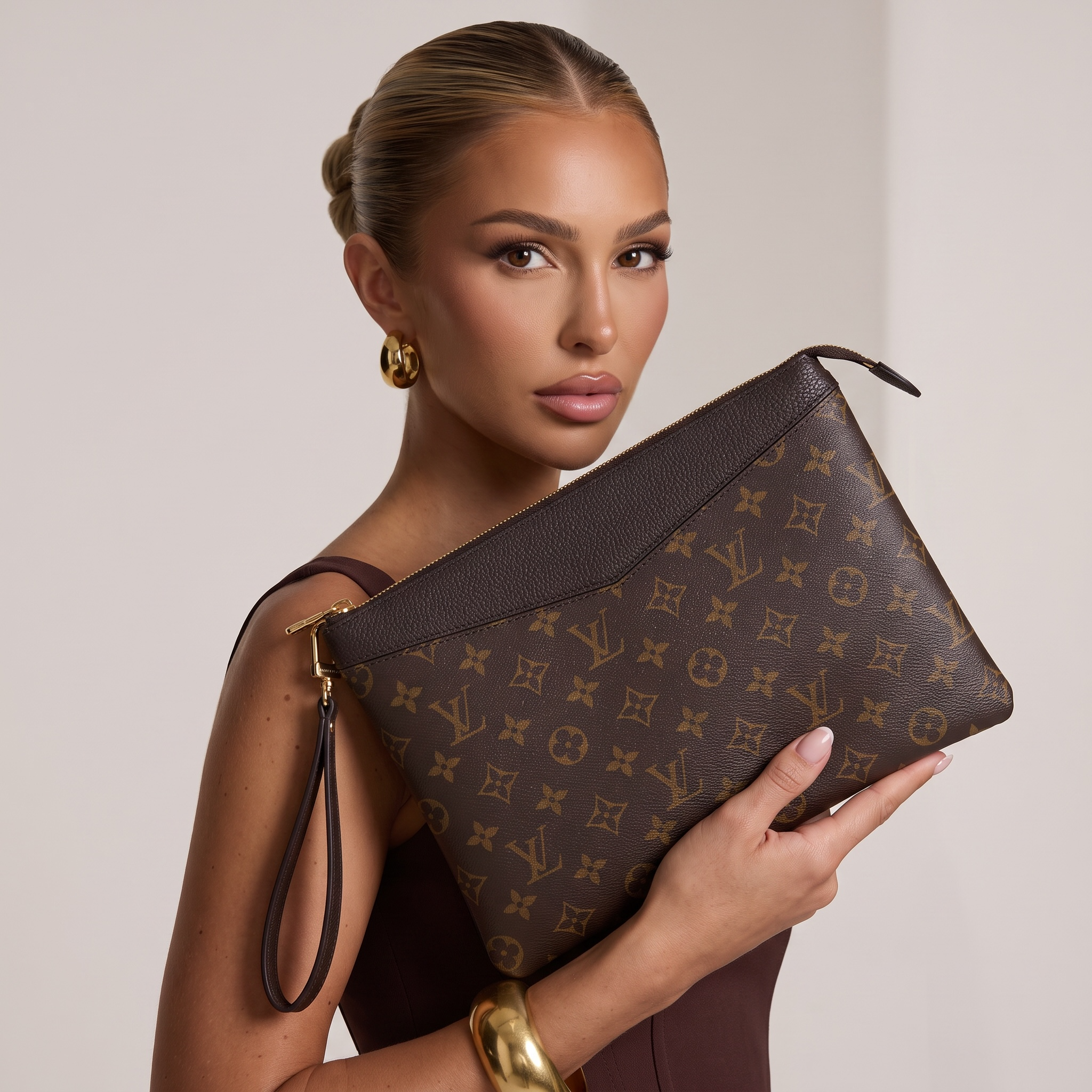 ✨ Louis Vuitton Monogram Large Wristlet Pouch