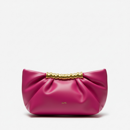 JW PEI Ruched Clutch Bag – Hot Pink 💗✨ | Bold Glam Statement