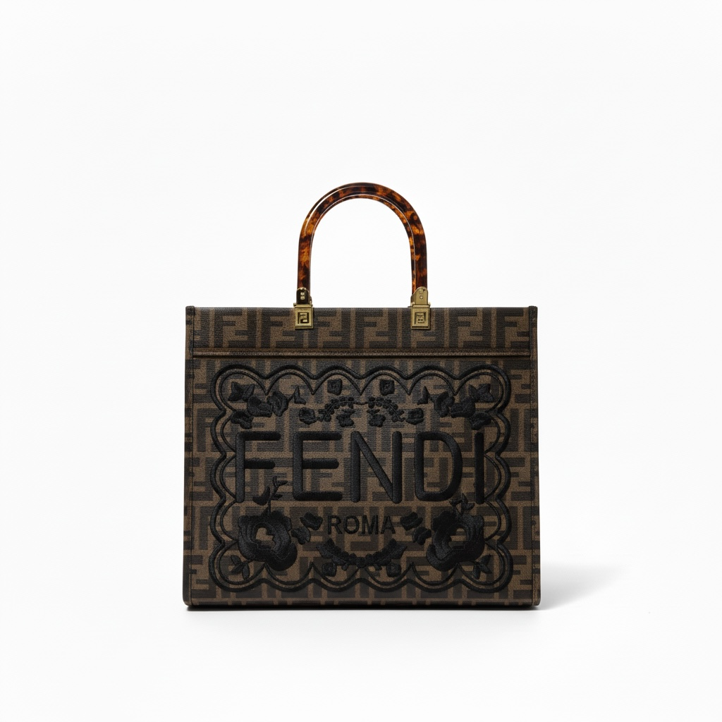 Fendi Roma Monogram Tote 🤎✨ | Classic Designer Handbag