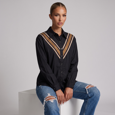 Fendi V-Stripe Oversized Shirt