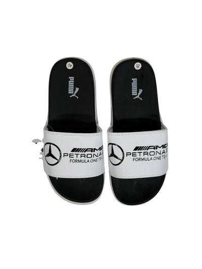 PUMA x AMG PETRONAS Slide Sandals – White Edition ⚡🏁