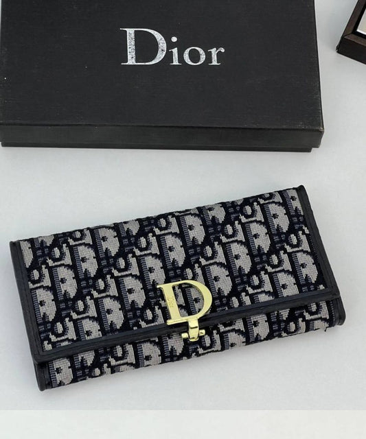 Dior Oblique Canvas Long Wallets