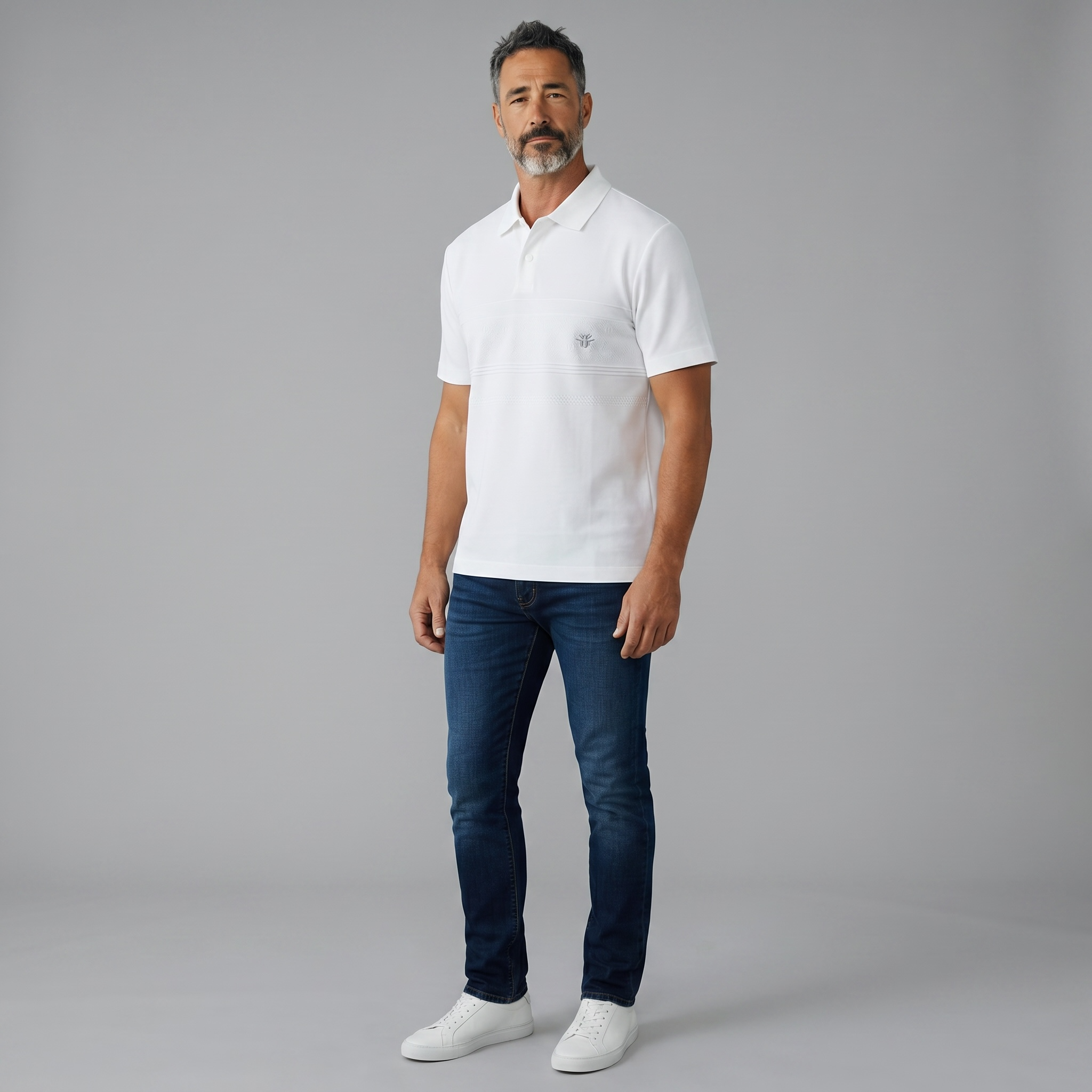 🤍✨ Dior White Luxury Polo Shirt – Premium Smart Casual Essential 👔🔥