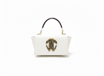 ROBERTO CAVALLI RC Mini Top Handle Bag – White Gold 🤍✨ | Clean Luxury Statement