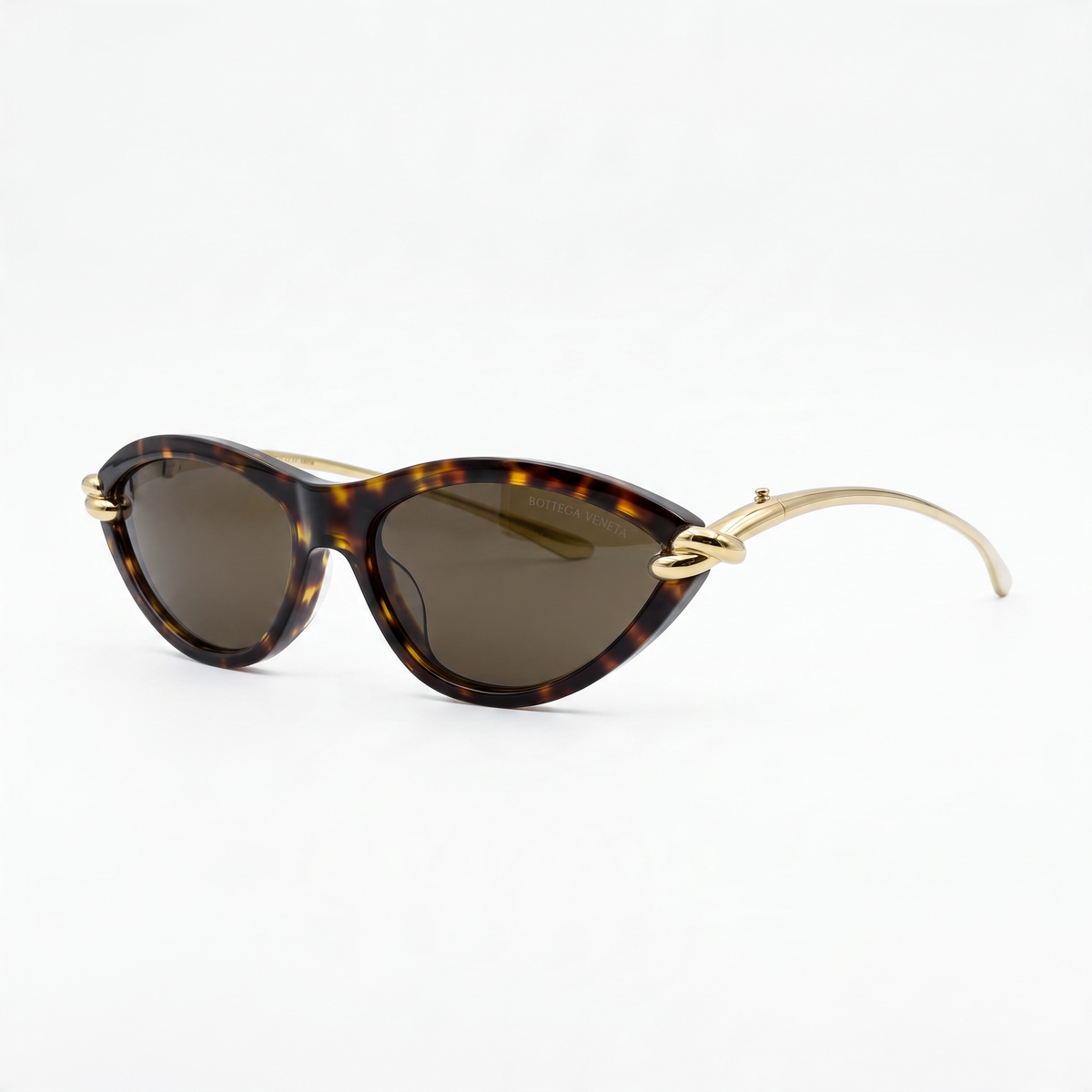 Bottega Veneta Inspired Oval Black Sunglasses